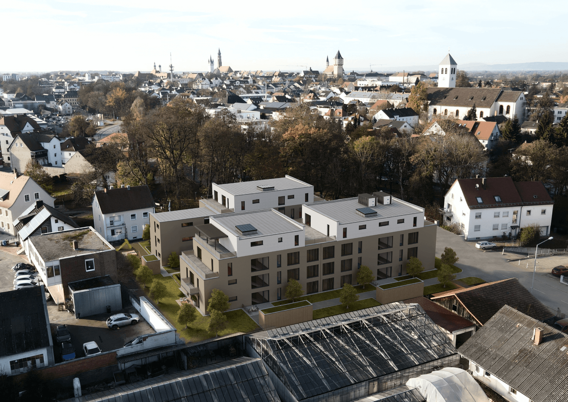 Wohnen an der alten Gärtnerei Aussenvisualisierung