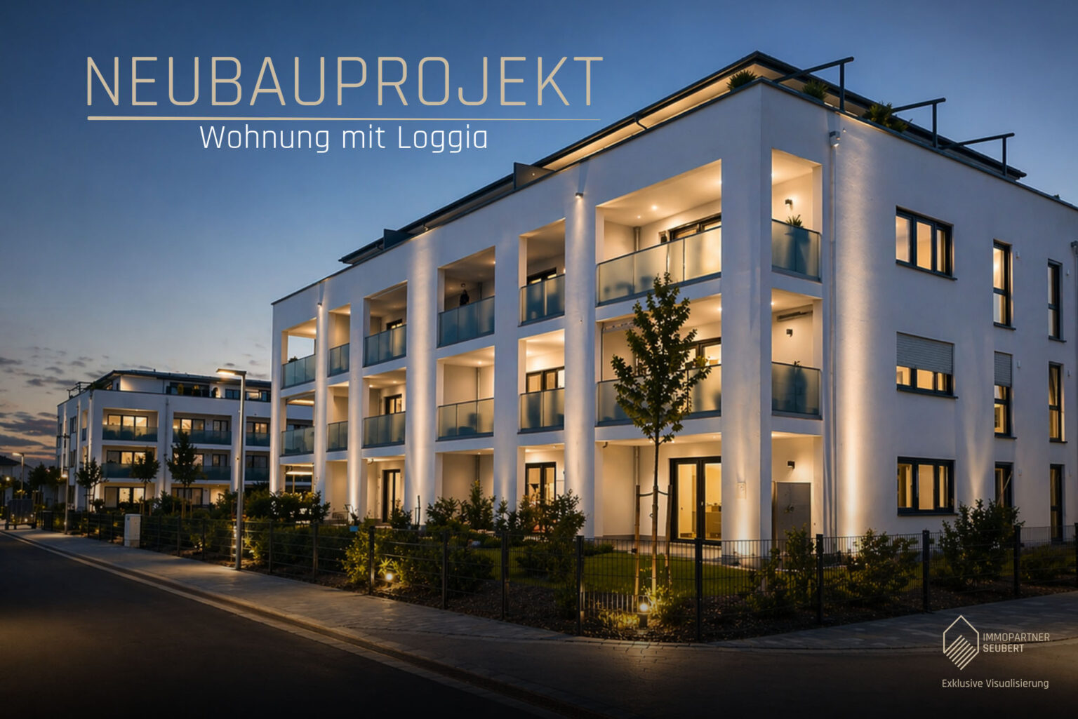 Wohnen in 94447 Plattling Plattling 2026 bei Nacht Loggia