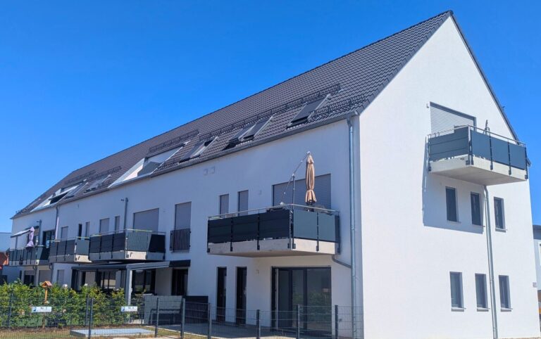 Außenanlage des Neubauprojekts in Saal an der Donau