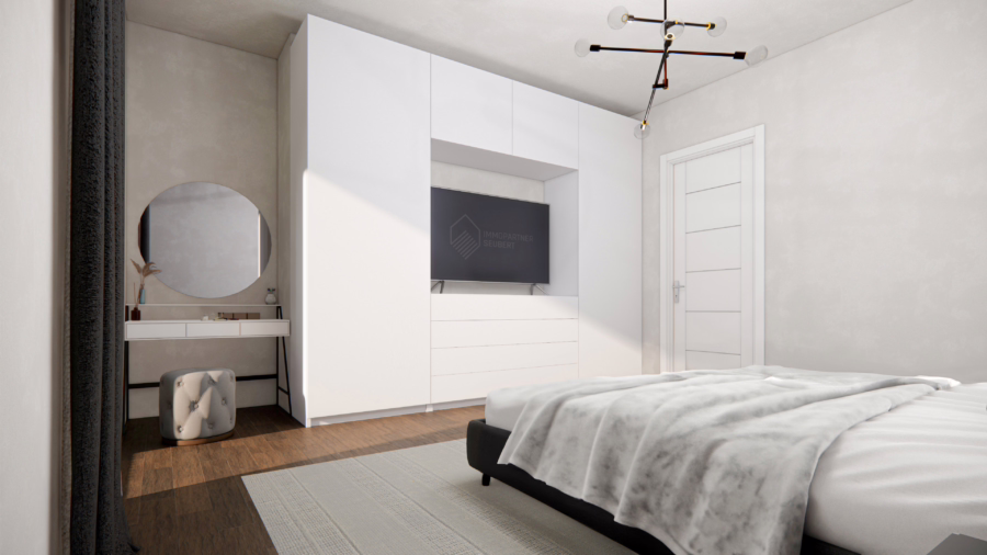 Neuwertige Etagenwohnung (KFW 70 Stand) mit Aufzug und zwei Balkone! - Schlafzimmer (61895)