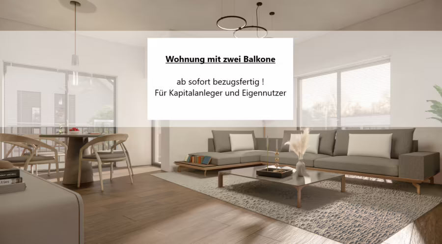 Neuwertige Etagenwohnung (KFW 70 Stand) mit Aufzug und zwei Balkone! - Wohnen (66092)
