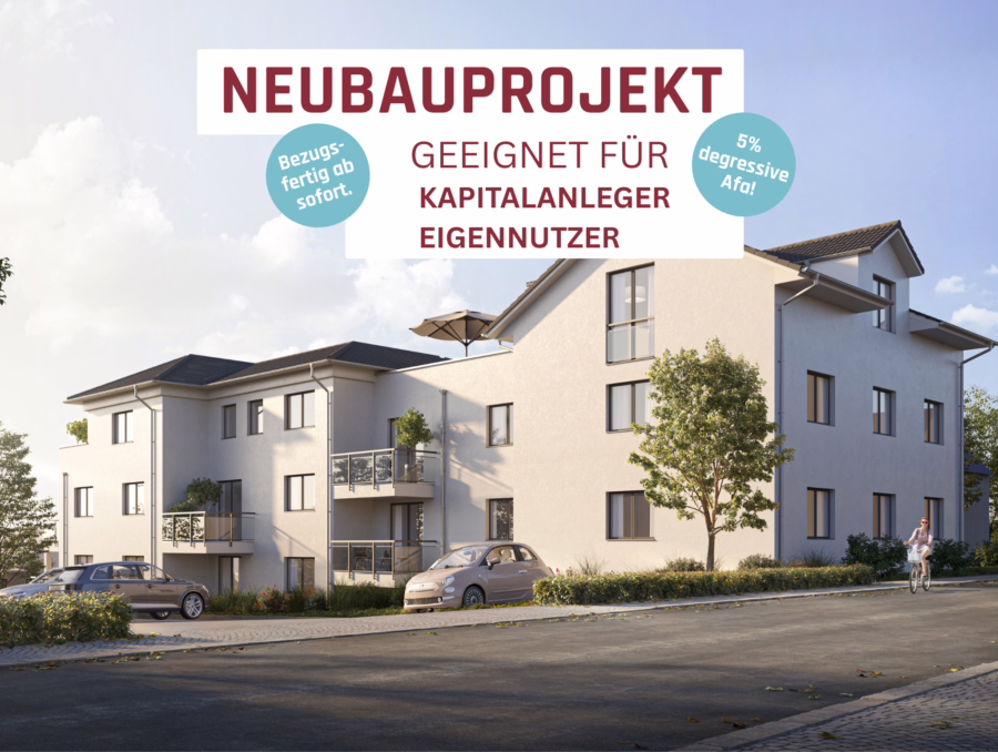 JETZT AFA 5% sichern! Neubauwohnung mit Aufzug im KFW 55 Stand! - Immobilie (55208)