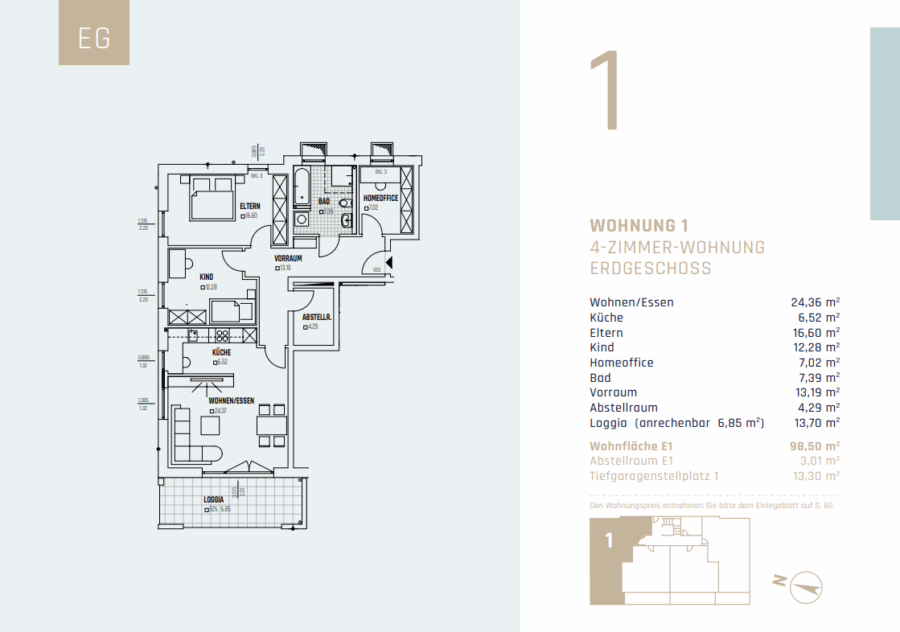 Moderne 4-Zimmer Erdgeschosswohnung (inkl. EBK) mit Terrasse und Garten! - Bild (64580)