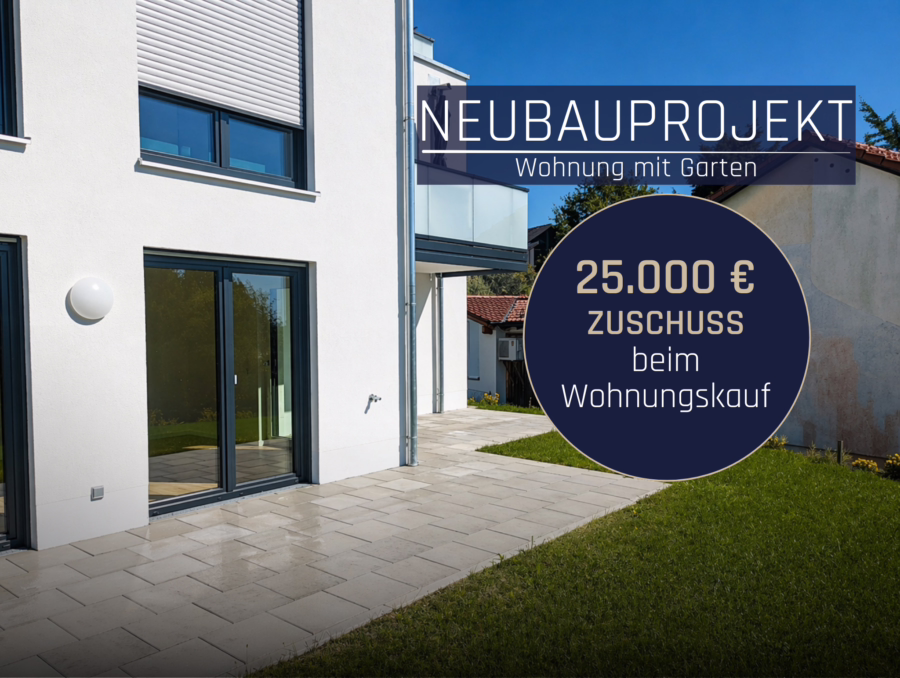 Sofort beziehbar, ruhige Lage! Neubauwohnung mit Gartennutzung in Süd-West Ausrichtung! - Wohnung Zuschuss (56379)