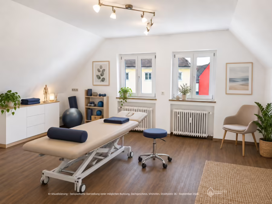 Umbaumaßnahmen durch Vermieter möglich! Büro, Praxis, etc. in der Innenstadt ! - Praxis - Dachgeschoss - Visualisierung (69738)