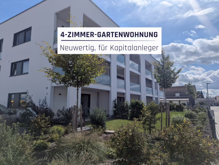 Moderne 4-Zimmer Erdgeschosswohnung (inkl. EBK) mit Terrasse und Garten! - Plattling_Vogelsangstr. 3_Neuwertige 4-Zimmer Gartenwohnung (72184)