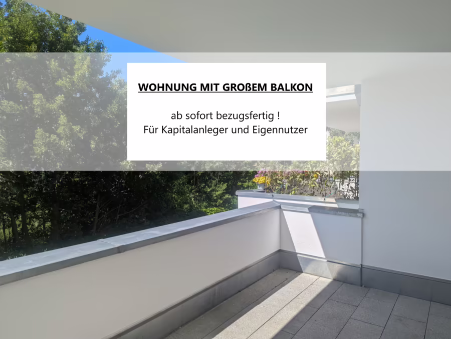 Neuwertige 3-Zimmer Wohnung mit großem Balkon ! - A6 (66037)