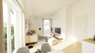 Muster - Wohnzimmer - Ruhige Wohnlage! Exklusive Neubauwohnung mit großer überdachter Terrasse!