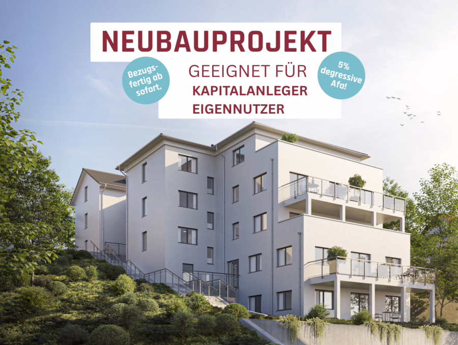 JETZT AFA 5% sichern! Neubauwohnung mit Aufzug im KFW 55 Stand! - Immobilie (55191)