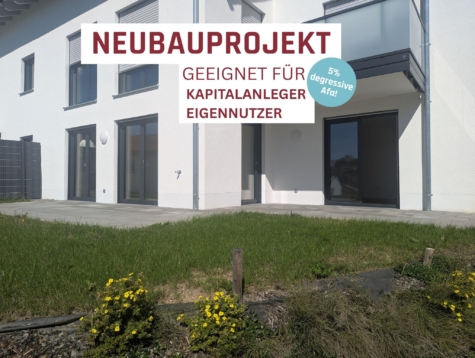 Sofort beziehbar, ruhige Lage! Neubauwohnung mit Gartennutzung in Süd-West Ausrichtung!, 94469 Deggendorf, Erdgeschosswohnung