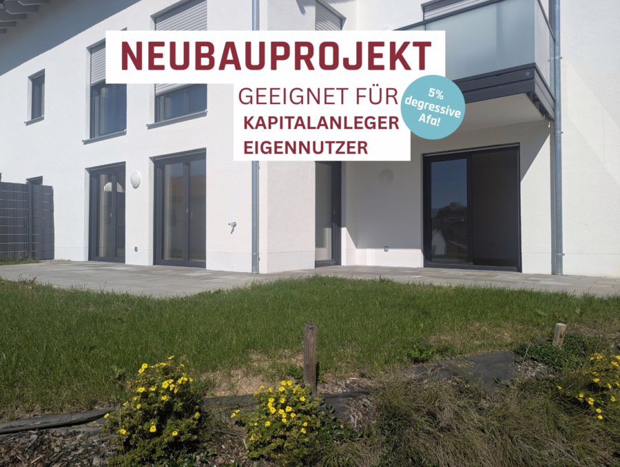 Sofort beziehbar, ruhige Lage! Neubauwohnung mit Gartennutzung in Süd-West Ausrichtung! - Titelbild (48750)