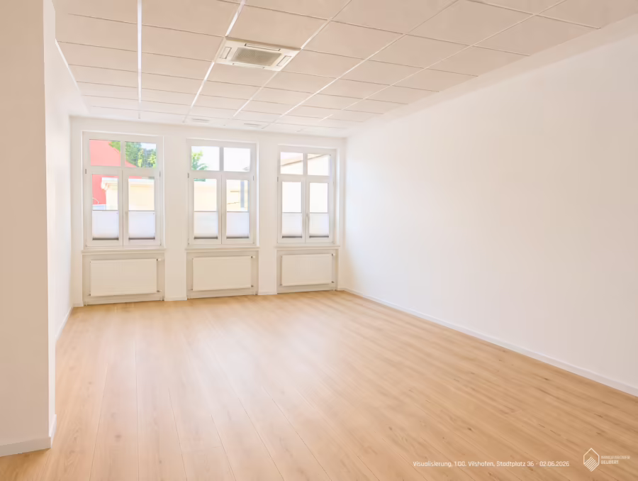 Als Anlage oder zur Selbstnutzung ! Bürogebäude mit großem Schaufenster in 1A Lage ! - Visualisierung (69829)
