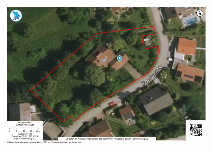 EFH/ZFH mit Gewerbeanteil und weiterem BaugrundstĂĽck in sehr guter Wohnlage in Pfarrkirchen - GrundstĂĽck (74225)