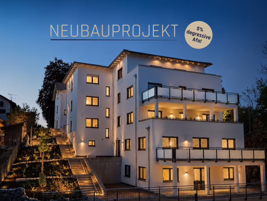 Neubauprojekt im Luftkurort Mitterfels ! Eigentumswohnungen mit Garten, Balkon oder Dachterrasse - Titelbild (74027)