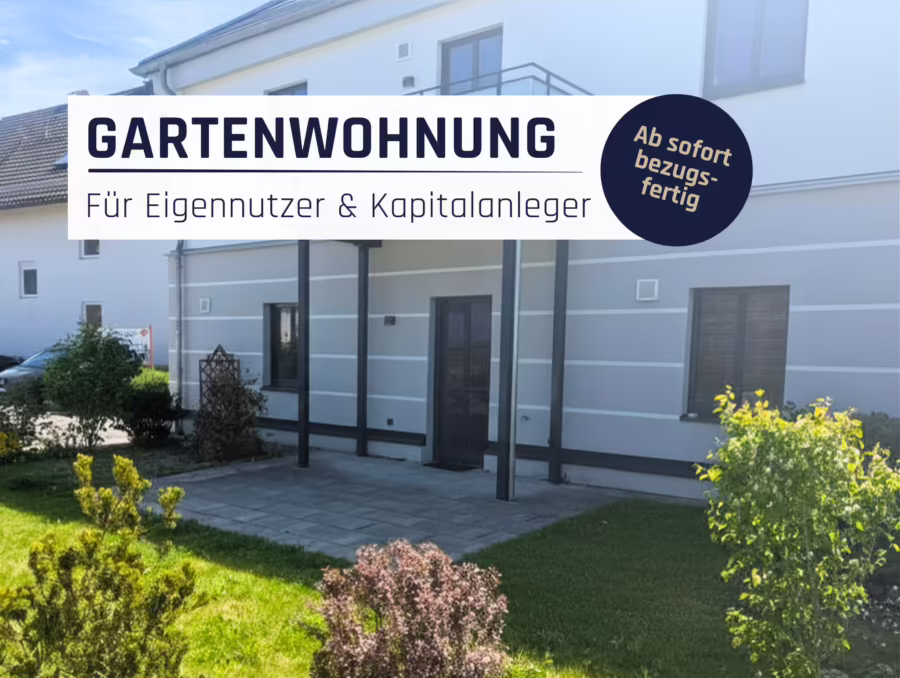Ab sofort bezugsfertig – Moderne 2 Zimmer Gartenwohnung im Luftkurort Mitterfels - Immobilie (66930)