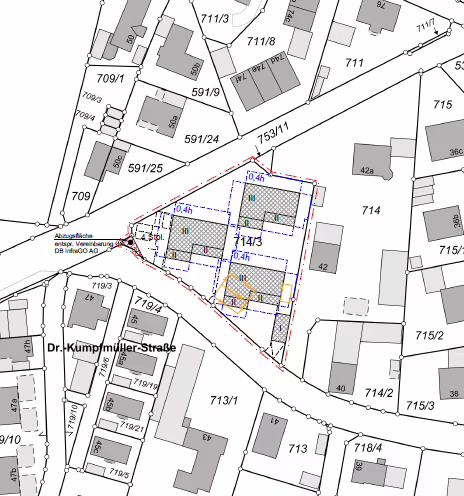Afa und zinsg. Darlehen ! Baugrundstück für drei Mehrfamilienhäuser in Straubing/Ittling - Lageplan (71333)