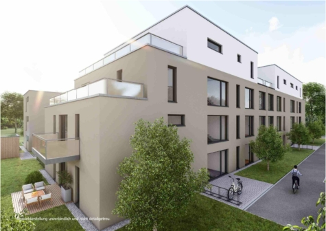 Nahe Innenstadt! Neubau Wohnung (KFW 55) mit Südbalkon und Aufzug!, 94315 Straubing, Etagenwohnung