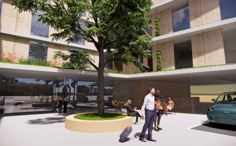 Baugrundstück (MI, GE) für Gewerbe, Wohnen, Hotel, Ärztehaus, Systemgastronomie! - Ansicht (3) (Muster; Hotel) (47864)