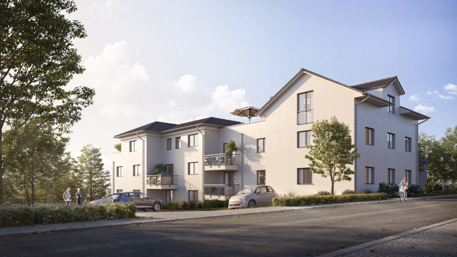 KFW 55 Energieeffizienzhaus! Neubauwohnung mit großen Balkon in wohltuender Umgebung! - Immobilie (55673)