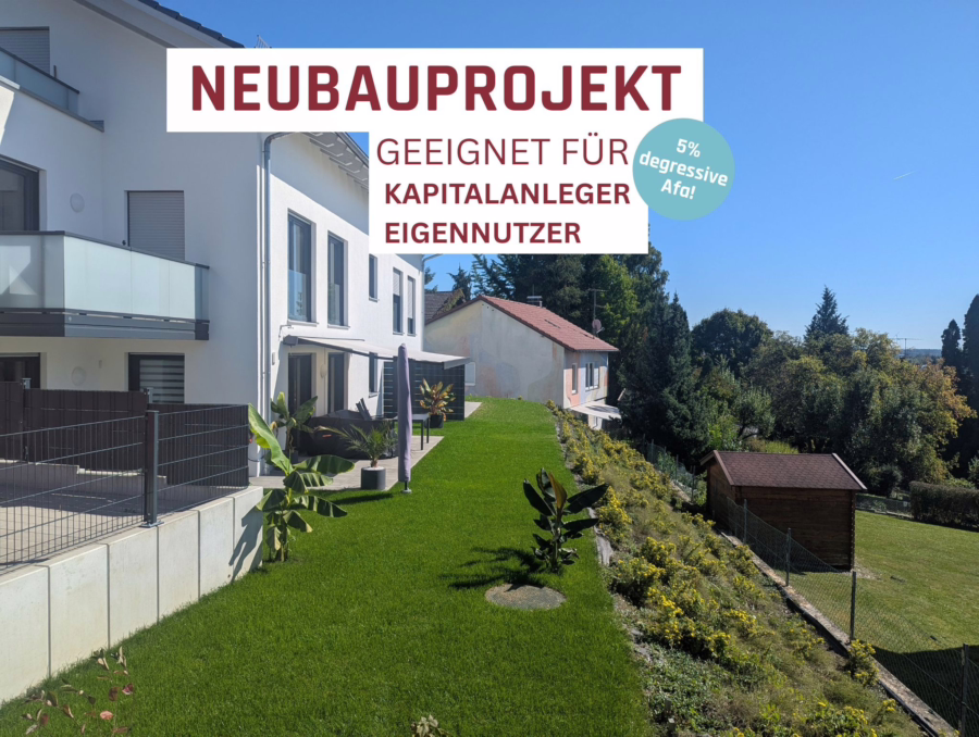 Einmaliger Ausblick in ruhiger Lage! Neubauwohnung mit Gartennutzung in Süd-West Ausrichtung! - Titelbild (48774)