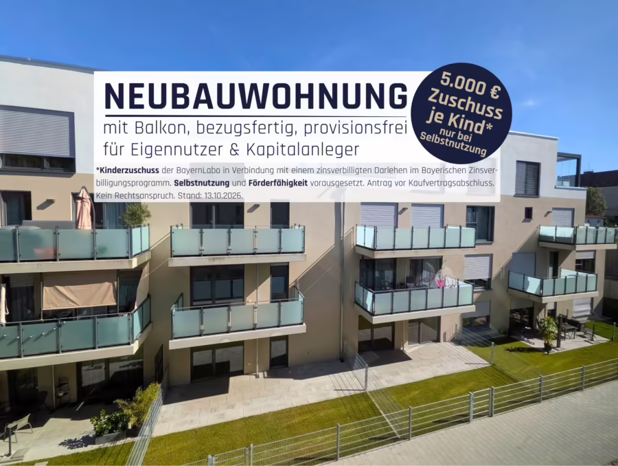 Neubauwohnung mit Balkon in gefragter Lage naher der Innenstadt! - Titelbild (71223)