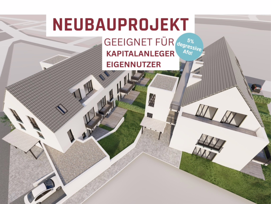 ***Degressive Afa von 5% pro Jahr*** Moderne 2-Zimmer Gartenwohnung! - Saal a.d. Donau (49960)