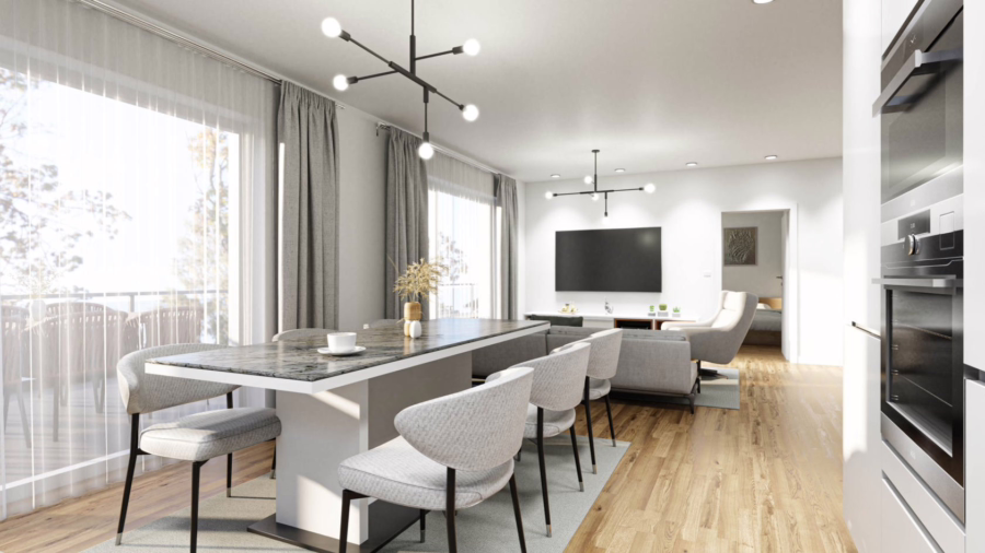 Neubauwohnung mit Balkon in gefragter Lage naher der Innenstadt! - Muster (48368)