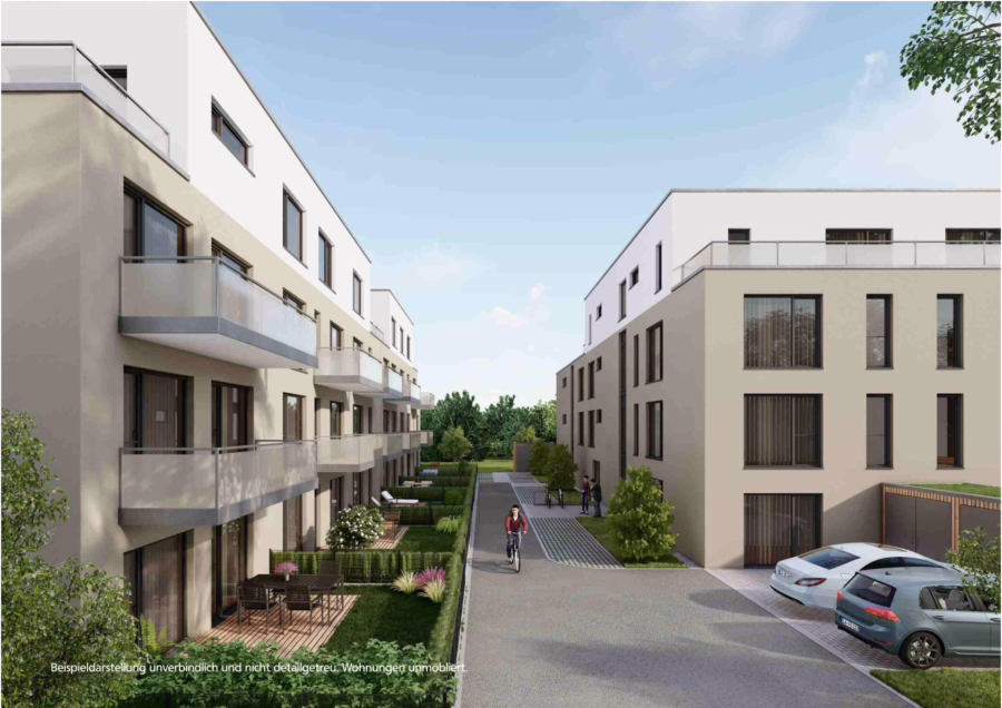Neubauwohnung mit Balkon in gefragter Lage naher der Innenstadt! - Visualisierung (48348)