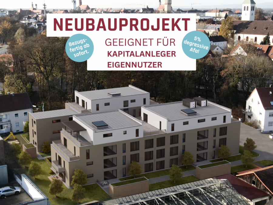 Neubauwohnung mit Garten in gefragter Lage naher der Innenstadt! - Titelbild (48376)