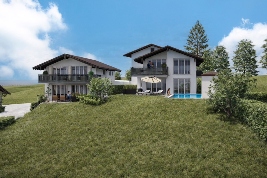 Baugenehmigung für zwei ZFH mit traumhafter Aussicht auf den Chiemsee! - Beispiel (54560)