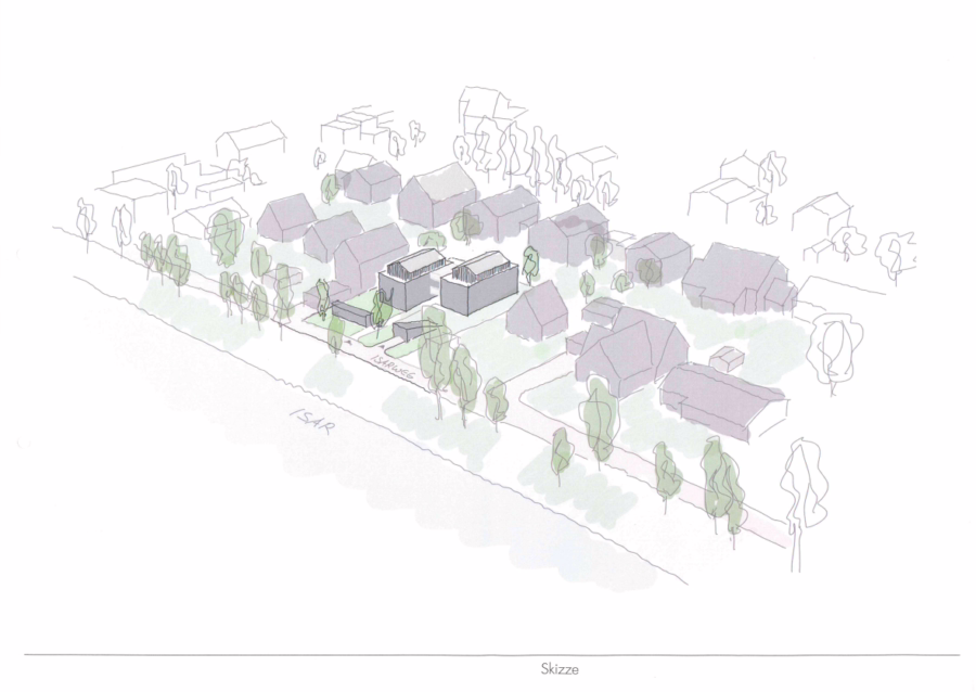 Rarität an der Isar! Baugrundstück mit genehmigtem Vorbescheid in begehrter Lage! - Skizze (50186)
