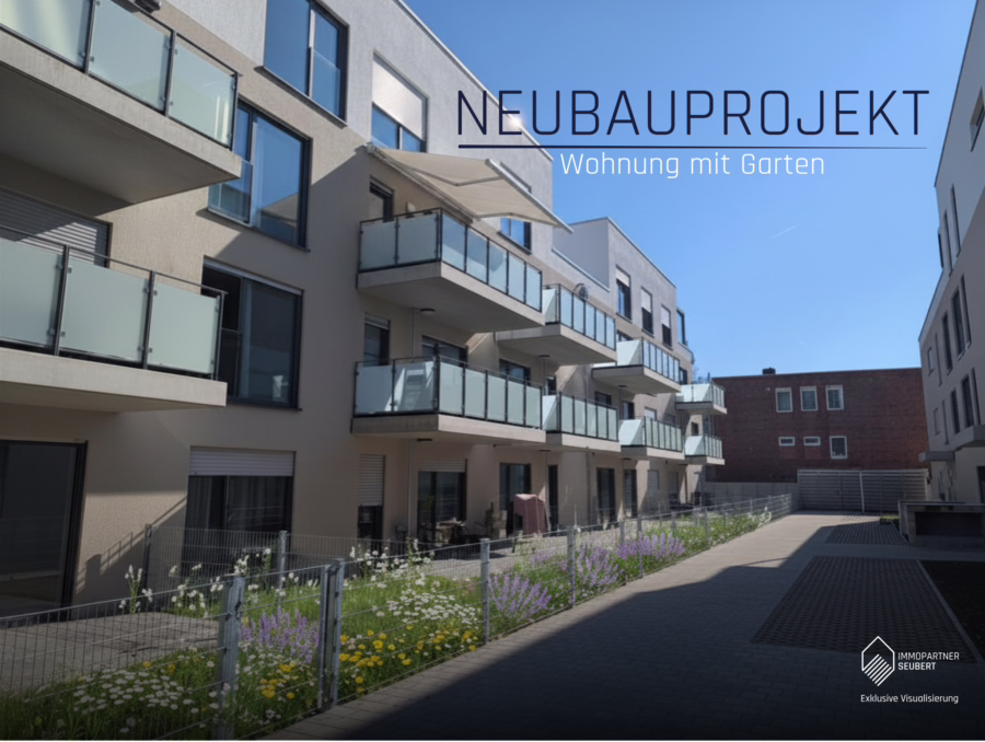 Neubauwohnung mit Garten in gefragter Lage naher der Innenstadt! - Visualisierung (55917)