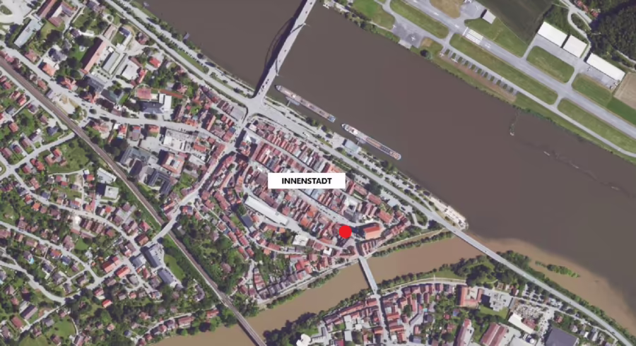 Moderne Bäcker/Café Filiale (erweiterbar auf ca. 571 m²) in sehr guter Innenstadtlage in Vilshofen - Lage (69393)