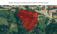 Beispiel Grundstücksaufteilung - Baugrundstück für mehrere EFH/ZFH für die ganze Familie und/oder Gewerbe!